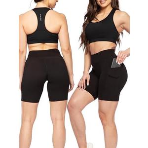 SATINA High Waisted Leggings for Women - Capri and Full Length Yoga Pants - Buttery Soft Workout Leggings with Tummy Control Medium, Black   SATINA High Waisted Leggings for Women - Capri and Full Length Yoga Pants - Buttery Soft Workout Leggings with Tummy Control Medium, Black