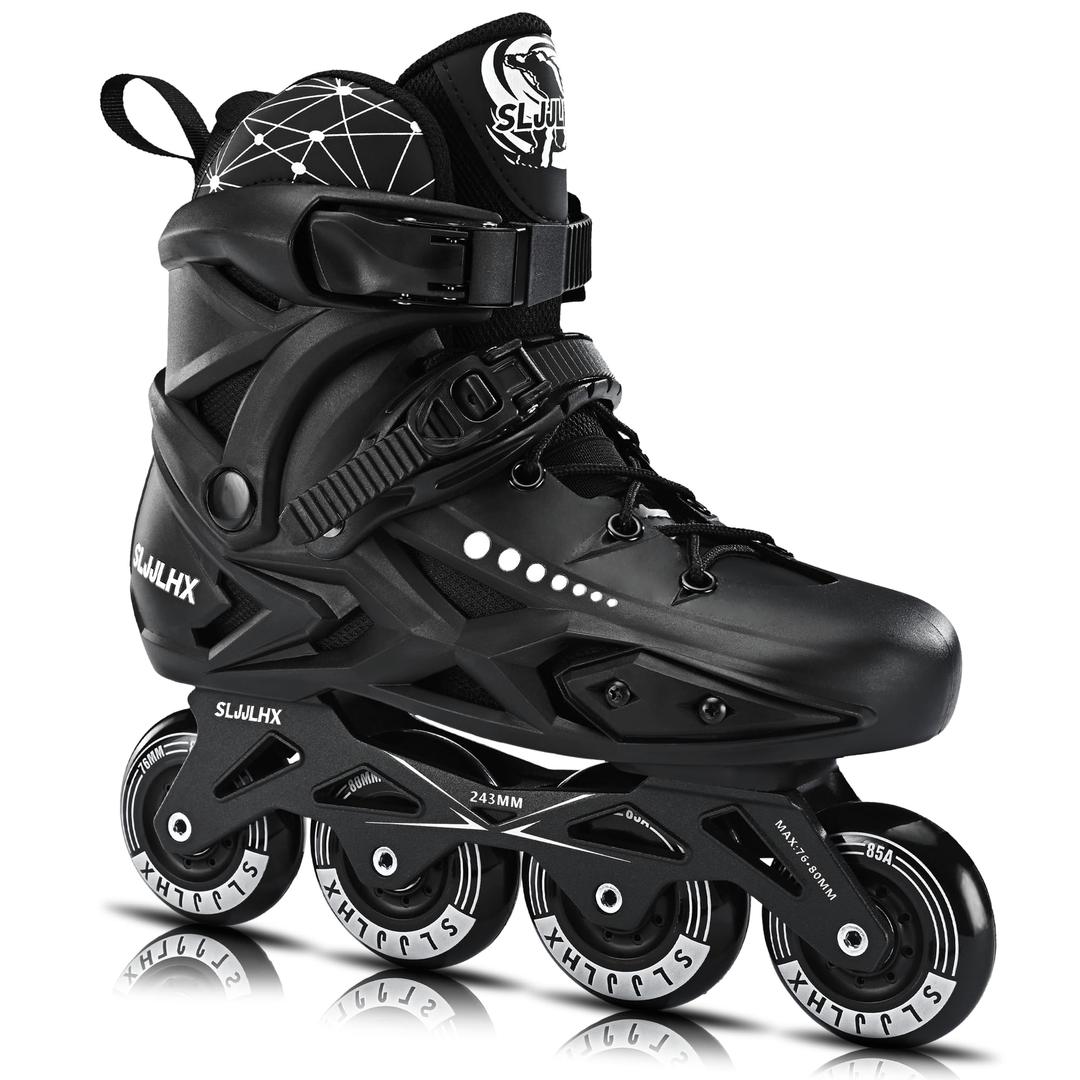Professional Inline Skates for Men Women, Fitness Roller Skates Adult Male Female, Comfortable Breathable Speed Racing Skates with Washable Lining, Beginner Unisex, Size 37-39
