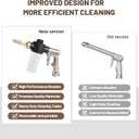 High Pressure Car Wash Foam Gun Sprayer, Heavy Duty Metal Garden Hose Nozzle with 3.5oz/100cc Plastic Soap Dispenser Bottle, for Pet Showering, Gardening, Floor Cleaning (Silver)