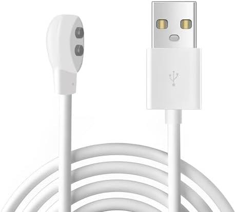 YiKaiEn 6mm Magnetic USB DC Charger Cable, 2.7ft Replacement Oval Base Charging Cord for Rechargeable Toys, Massagers, Electric Toothbrushes,Children's Watches, Dog Trainer, Facial Cleanser