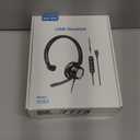 New bee USB Headset with Microphone for PC Computer Headset, Single Ear Noise Cancelling Mic, Call Center Wired Headphone with 3.5 mm/USB/Type C for Skype Zoom Tablet Laptop