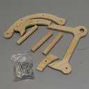 Bird Perch Toy, Interactive Rocking Parakeet Toys and Perches, Wooden Exercise Wheel Cockatiel Toys, Intelligence Puzzle Birds Enrichment Toy for Parrot, Bird Cage Accessories Perch for Budgies Conure