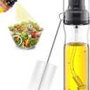 250ml Olive Oil Sprayer Bottle with Brush, Including 0.25ml Mode and 0.5ml Mode, Olive Oil Spray Bottle for Cooking