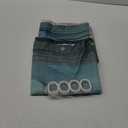 Hjokiupt Blue Beach Barn Door Shower Curtain, Rustic Country Ocean Coastal Seaside Scenery Decor Bath Curtains, Retro Teal Wood Waterproof Bathroom Accessories Set, 72 x 72 inch with Hooks