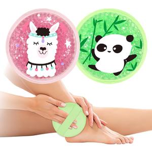 Gel Ice Pack for Injuries 2 Packs Cute Reusable Hot Cold Gel Packs for Fever Pain Relief Wisdom Teeth First Aid and Neck Head Arms Legs Knee Ankle