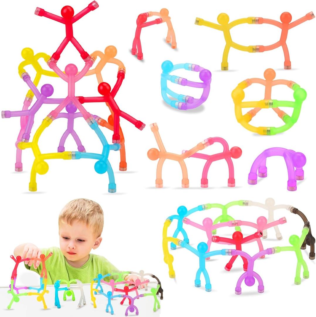 24pcs Travel Magnetic Toys for Kids Toddlers: Portable & Durable for Airplane Road Trip Car Travel Games, Magnetic-People-Magnet-Men, Creativity & Educational, Fidget Toys for Classroom Office