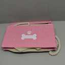 Dog Toy Basket with Lid, Dog Basket for Toys, Dogs Toy Box with Cotton Rope Handles, Collapsible Storage Bins for Pet Toys, Dogs Storage Organizer, Pink (Medium)