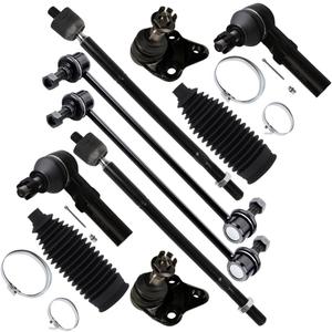 SCITOO 10pcs Front Suspension Kit Lower Ball Joint Inner Outer Tie Rod End w/Boot Sway Bar End Link Replacement for 2009-2019 for Toyota Corolla