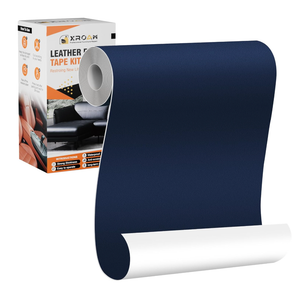 SiiRo 16 X 40 Inch Large Navy Blue Leather Repair Patch, Self Adhesive Waterproof Leather Tape for Furniture, Vinyl Upholstery Repair Sticker Kit for Couch, Car Seats, Sofa & Bags