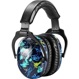 ZOHAN EM030 Kids Ear Protection, Noise Cancelling Headphones Ear Muffs for Autism Sensory, Safety Noise Reduction Hearing Protection for Monster Truck/Concerts/Fireworks/Air Shows (Rap)