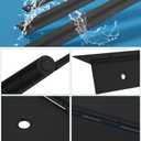 EPHECH Black Piano Hinges 18Inch, 2PCS Heavy Duty Stainless Steel Piano Hinge with Hole, 0.05" Thickness/1.2" Open Width Continuous Hinge for Folding Cabinet Door Butt Hinge