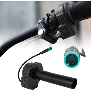 Dirt Bike 5 Pin Throttle Twist Grip 5-Wire Interface Throttle Cable Carbon Fiber Pattern Nylon for Talaria Sting MX3/MX4/MX5 Electric Dirt Bike