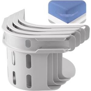 Sheet Holders, Secure Your Sheets Firmly in Place, Heavy-Duty Mattress Straps for No More Loose Sheets Easy Installation, Fits All Mattress Sizes 4 Pcs (White)