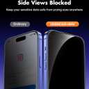 UNBREAKcable 2PCS Screen Protector for iPhone 16-1 Privacy Tempered Glass+1 Clear Glass Double Shatterproof [Easy Installation Frame] [9H Hardness] [Case Friendly] Anti-Scratch for iPhone 6.1 inch