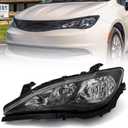 Huray Left Halogen Headlight Assembly Fit for Chrysler Pacifica 2017-2020 / Chrysler Voyager 2020-2024 LH OE Factory w/o Quad Headlamp Head Light Replacement for CH2502288 68228945AH Driver Side