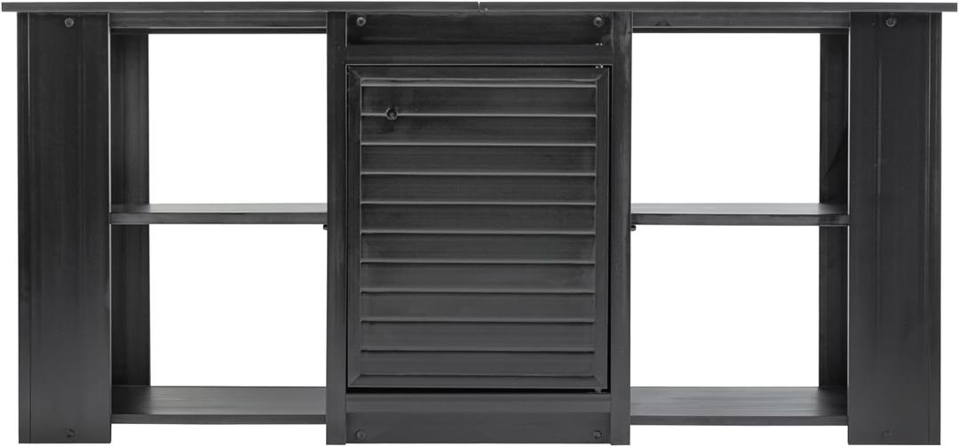 New Age Pet ECOFLEX 60" Storage Cabinet for Pets in Black, Durable Wood Plastic Composite, Non Toxic, Easy Assembly, Ideal for Bedding, Food, Toys, XL Mojave Reptile Lounge Compatible