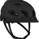 Retrospec Lennon Bike Helmet with LED Safety Light Adjustable Dial & Removable Visor (Matte Black)
