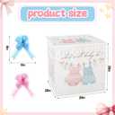 AmazingSpark 28in Jumbo Gender Reveal Gift Box Kit with Oversized Box Giant Pull Bows for Gender Reveal Baby Shower Birthday Party Decor (Baby Clothes), 1 Count