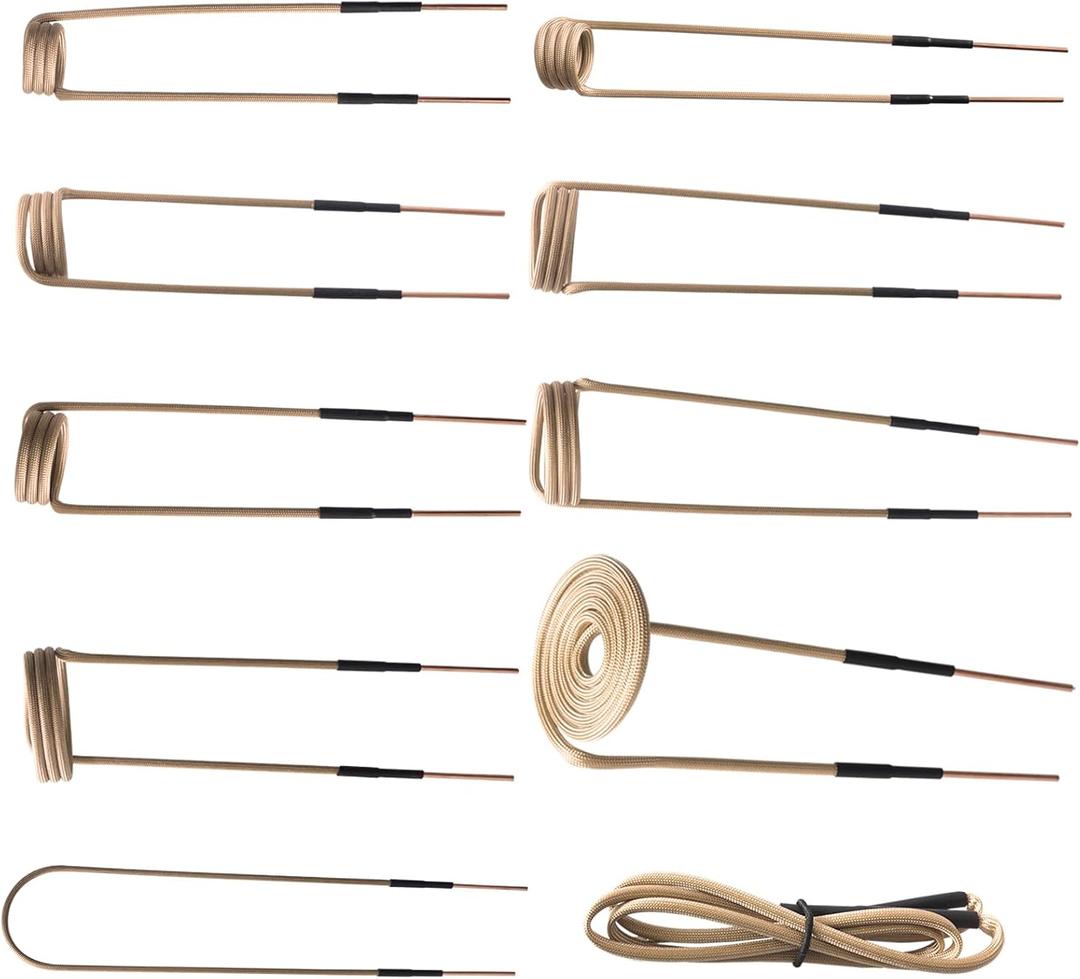 Upgrated 10Pcs Induction Heater Coil Kit,magnetic induction coil insulation is not easy to come off, high durability suitable for magnetic induction heater