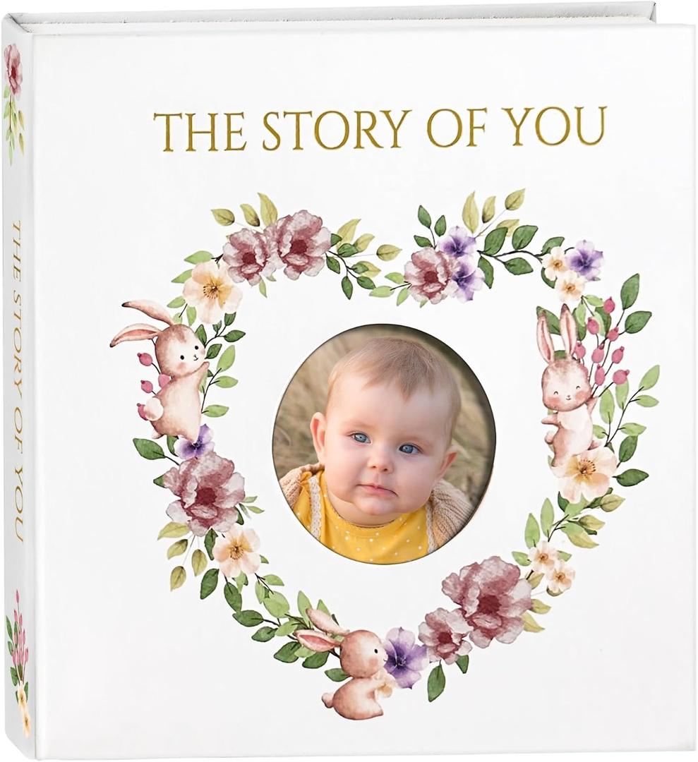 Baby Book Keepsake for boys or girls, Baby Books From Birth, Baby Memory Book with unique design, Hard Cover Baby Scrapbook, First 5 years Memory Book, Childhood Memory Book 2-Pack