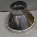 8 Inch to 4 Inch Duct Reducer Increaser Galvanized Steel Air Duct Adapter Round Crimped Pipe Connector Fitting Coupling for HVAC Ventilation Systems