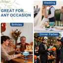 24Pcs Plastic Martini Glasses with Detachable Stems, 10oz Plasitc Ribbed Coupe Glasses Blue Vintage Cocktail Glassware Set Toasting Glasses for Party Wedding Anniversary