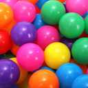 Goaste 100 Pack Small Ball Pit Balls for Kids, 2 Inch Plastic Playpen Balls with Storage Bag, Multi-Colored Bounce House Balls Crush Proof, BPA Free Swim Pit Fun Toy for Playhouse, Tent (7 Colors)
