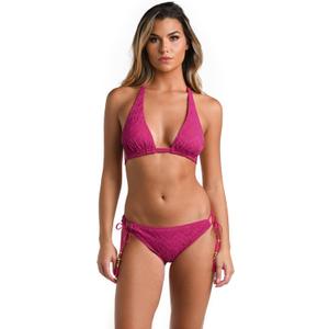 La Blanca Women's Halter Bikini Swimsuit Top (10, Magenta//Saltwater Sands)