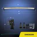Nilight LED Light Bar 54Inch 312W 21800LM Curved Spot Flood Combo Driving Lamp Roof Bumper Off Road LED Work Lights Pods for Van Camper Wagon Car Pickup Golf Cart ATV UTV SUV Truck Boat 4x4