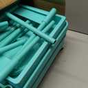 Calmootey 4-Tier Rolling Utility Cart with Drawer, Multifunctional Storage Organizer with Plastic Shelf & Metal Wheel, Storage Cart for Kitchen, Bathroom, Living Room, Office, Green