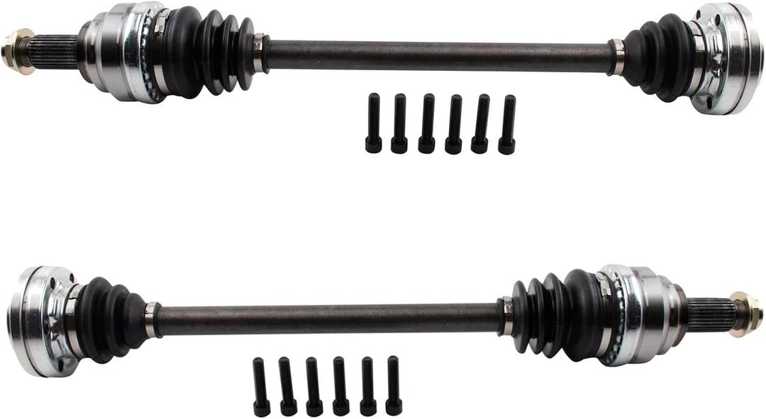 TRQ Rear CV Axle Shaft Assembly Set Compatible with 2008-2010 BMW 135i 2006 325xi 2008-2013 328i 2009 328i xDrive 2007-2008 328xi 330i 330xi 335i 2009-2013 335i xDrive