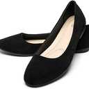 Rominz Women\'s Flats Shoes Round Toe Flats Black Flats Shoes Women Ballet Flats for Women Dressy Shoes Nude Flats, Size 8