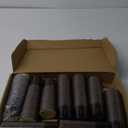 Raycare Flameless Candle with Remote Timer  9 Flickering Acrylic Battery Operated LED Pillar Candles with Embedded Star String for Halloween, Fall Decor, Harvest Festival Gifts(Grey)