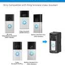 Anti-Theft Video Doorbell MountAdjustable 360 Degree Doorbell Angle No-Drill Mount Compatible with Ring Battery Doorbell /Plus/Pro Video Doorbell Upgrade Corner Kit for Houses,Apartments