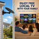 Outdoor TV Antenna for Smart TV, 360 Omni-Directional Digital HDTV Antenna, UHF VHF Reception for Roof, Attic & RV, Supports 4K 1080P OTA Local Channels, All-Weather Design, 32.8ft Coaxial Cable