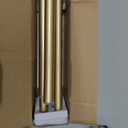 TONIAL1 Inch Double Curtain Rods 72 to 144 Inch (6 to 12 ft), Heavy Duty Decorative Drapery Rod for Windows 69 to 140 Inch (5.75 to 11.7 ft) with Classic Cap Finial, Gold