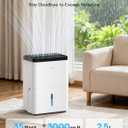 3000 Sq.Ft Dehumidifiers for Home with Drain Hose 35 Pints, Compressor Dehumidifier Smart Humidity Control, 3 Modes, 24H Timer, Auto-Defrost, Dry Clothes Dehumidifiers for Basement Bathroom Bedroom