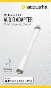 Acoustix™ Rugged Audio Adapter, 3.5 mm (White)