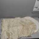 MIULEE Luxury Soft Fluffy Area Rug 3x5 Feet, Faux Fur Sheepskin Rug Decorative Plush Shaggy Carpet for Bedside Sofa Floor Nursery, Beige