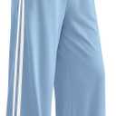 PRETTYGARDEN Womens Wide Leg Sweat Pants Striped Flowy Pants Trousers (M)