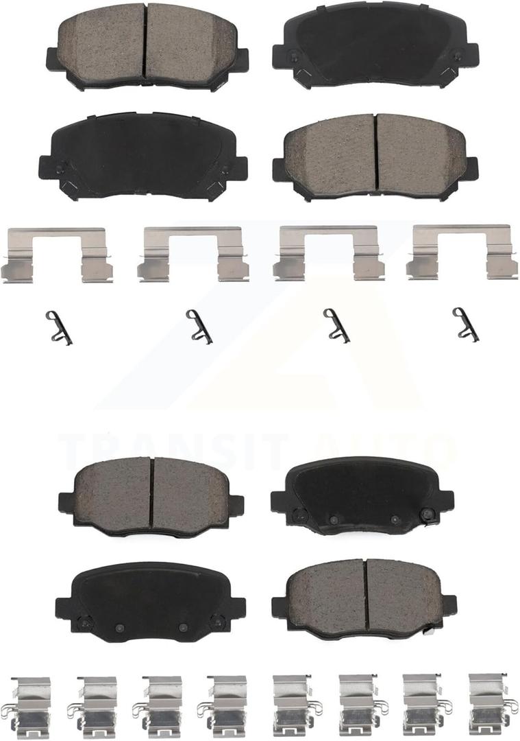 CMX Front Rear Ceramic Brake Pads Kit Replacement For Jeep Cherokee Chrysler 200 KCX-100011