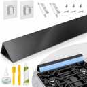 Yuleimy 30 Inch Rear Stove Gap Filler for Slide-In Ranges, Black