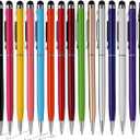 15 Pack Stylus Pens for Touch Screens Stylus Pen Compatible with Phone Tablets Kindle and Black Ink Ballpoint Pens-2 in 1 Stylists pens for Touch Screens (Multicolour)