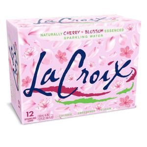 La Croix Sparkling Water, Cherry Blossom, 12 Fl Oz (pack of 12) (EXP 08/01/27)