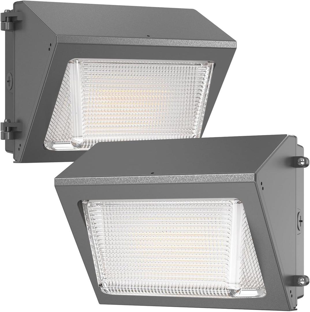 80W LED Wall Pack Light, 11375LM Outdoor Wall Light, 2 Pack
5000K Daylight, Industrial Waterproof, Glass Lens Outdoor Security Lighting for Yard Warehouse Garage