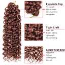 QRHSUKA GoGo Curl Crochet Hair for Black Women Water Wave Curly Crochet Hair Deep Wave Beach Curl Crochet Synthetic Hair Extensions (22 inch(Pack of 6), 350)