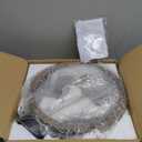 Farmhouse Chandelier, Modern Hanging Pendant Lighting, 4-Light Rustic Ceiling Light Fixture, Vintage Chandelier for Hallway Foyer Dining Room Entryway Kitchen Island Bedroom Brown Black 4-Light