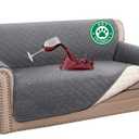 Turquoize 100% Waterproof Couch Cover Sofa Covers for 2 Cushion Couch Loveseat Covers Triple NonSlip Couch Cover for Dogs Washable Furniture Protector Cover for Pets, Kids, Dog (Loveseat 54", Gray)