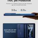 BXYJY for Samsung Galaxy Z Fold 7 Case with Stand, Compatible with MagSafe, Front Screen Protector, Camera & Hinge Protection, Slim Rugged Full Body Magnetic Phone Case for Samsung ZFold 7, Blue