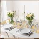 Mixweer 10 Pieces Gold Table Runner 11 x 110 Inches Sequin Table Runners for Thin Mesh Decorations Party Wedding Birthday Bridal Shower Event(Black, Gold)